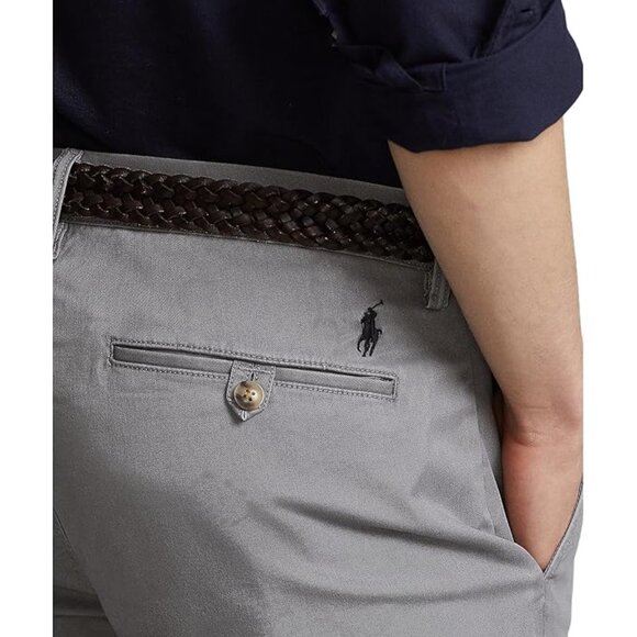 NWT Polo Ralph Lauren Men's Straight-Fit Washed Stretch Chino 33x34 Perfect Grey - Picture 2 of 5